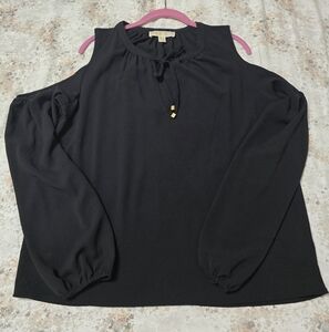 Michael Kors Cold Shoulder Long Sleeve Top